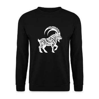 Wild Capricorn Tattoo - Unisex Sweatshirt - black - Front - Alina (178cm) & Michal (187cm)