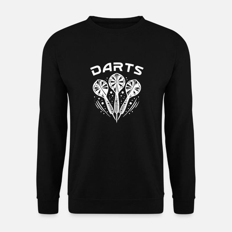 Geschenk Spruch Darts Wurfspieß Sport Geschenkidee - Unisex Pullover - Schwarz