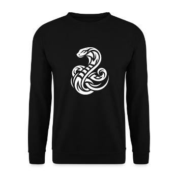 Tatouage de serpents de compagnie venimeux sauvages - Sweat-shirt Unisexe - noir - Devant - Alina (178cm) & Michal (187cm)