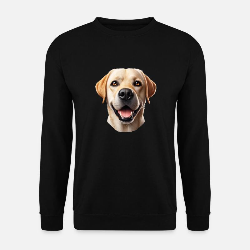 Grinsender Labrador - Unisex Pullover - Schwarz
