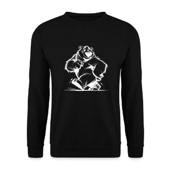 L’ours polaire trait par trait pour devenir un personnage préféré - Sweat-shirt Unisexe - noir - Devant - Alina (178cm) & Michal (187cm)