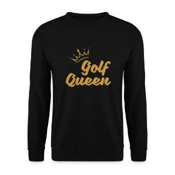 Eat Sleep Golf Repeat Geschenk Golfschläger Sport - Unisex Pullover - Schwarz - Vorne - Alina (178cm) & Michal (187cm)