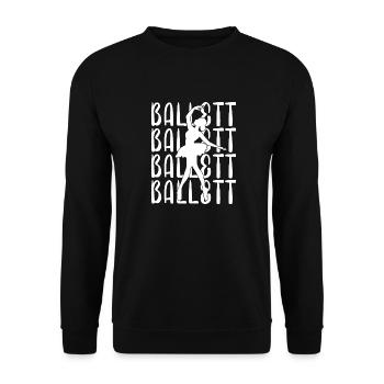 Ballet Ballerine Ballet danseuse femmes disant - Sweat-shirt Unisexe - noir - Devant - Alina (178cm) & Michal (187cm)
