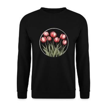 Tulip Circle - Unisex Sweatshirt - black - Front - Alina (178cm) & Michal (187cm)
