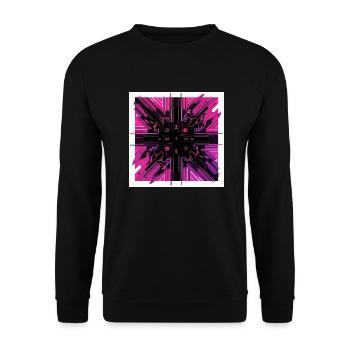Cyber Grid Impuls - Unisex Pullover - Schwarz - Vorne - Alina (178cm) & Michal (187cm)