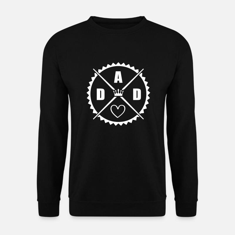 dad heart - Unisex Pullover - Schwarz