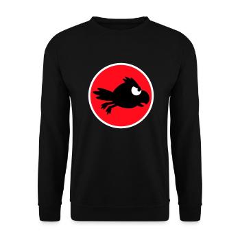 Raven Bird Flies Fast Funny Comic Humor Logo - Unisex Sweatshirt - black - Front - Alina (178cm) & Michal (187cm)