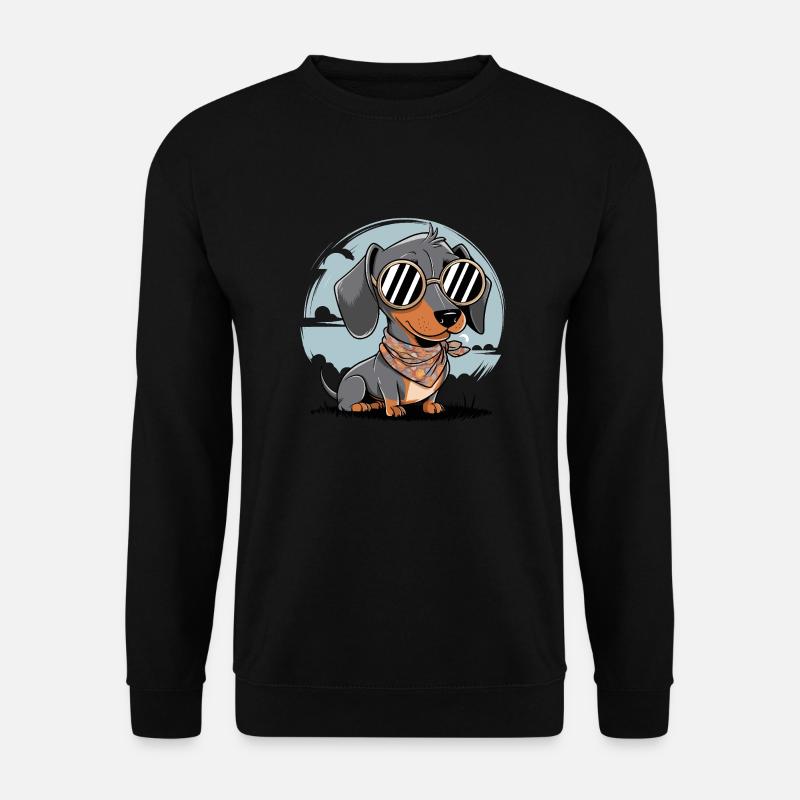 Cooler Dackel Hund - Unisex Pullover - Schwarz
