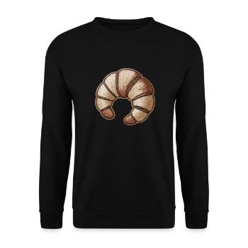 Magnifique croissant brodé - Sweat-shirt Unisexe - noir - Devant - Alina (178cm) & Michal (187cm)