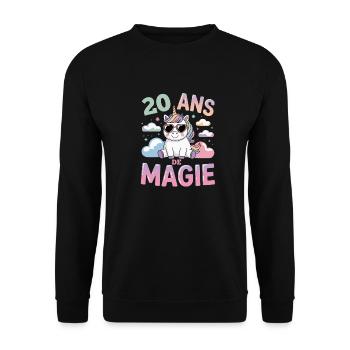 20 ans de magie - Sweat-shirt Unisexe - noir - Devant - Alina (178cm) & Michal (187cm)