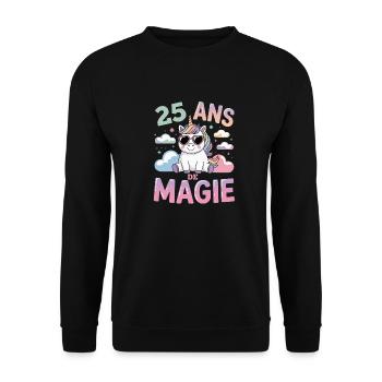 25 ans de magie - Sweat-shirt Unisexe - noir - Devant - Alina (178cm) & Michal (187cm)