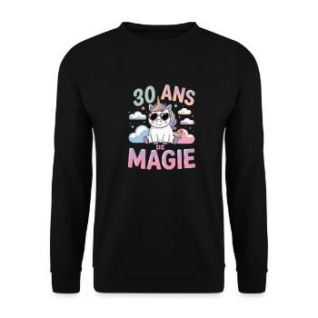 30 ans de magie - Sweat-shirt Unisexe - noir - Devant - Alina (178cm) & Michal (187cm)