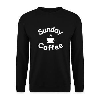 Café du dimanche - Sweat-shirt Unisexe - noir - Devant - Alina (178cm) & Michal (187cm)