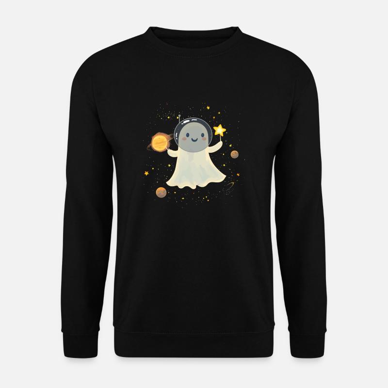 Geist Astronaut Kostüm für Halloween Weltraum - Unisex Pullover - Schwarz