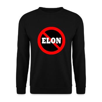 Anti Elon - Unisex Pullover - Schwarz - Vorne - Alina (178cm) & Michal (187cm)