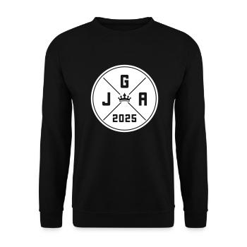 Jga 2025 Junggesellenabschied Logo - Unisex Pullover - Schwarz - Vorne - Alina (178cm) & Michal (187cm)