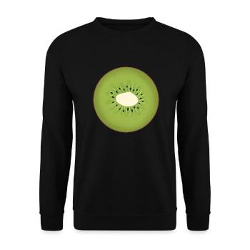 Kiwi-Schnitte - Unisex Pullover - Schwarz - Vorne - Alina (178cm) & Michal (187cm)