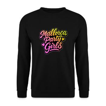 Mallorca Party Girls Colorful - Unisex Sweatshirt - black - Front - Alina (178cm) & Michal (187cm)
