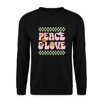 Sommer Vibes See Natur Flora Kunst Blumen Meer - Unisex Pullover - Schwarz - Vorne - Alina (178cm) & Michal (187cm)
