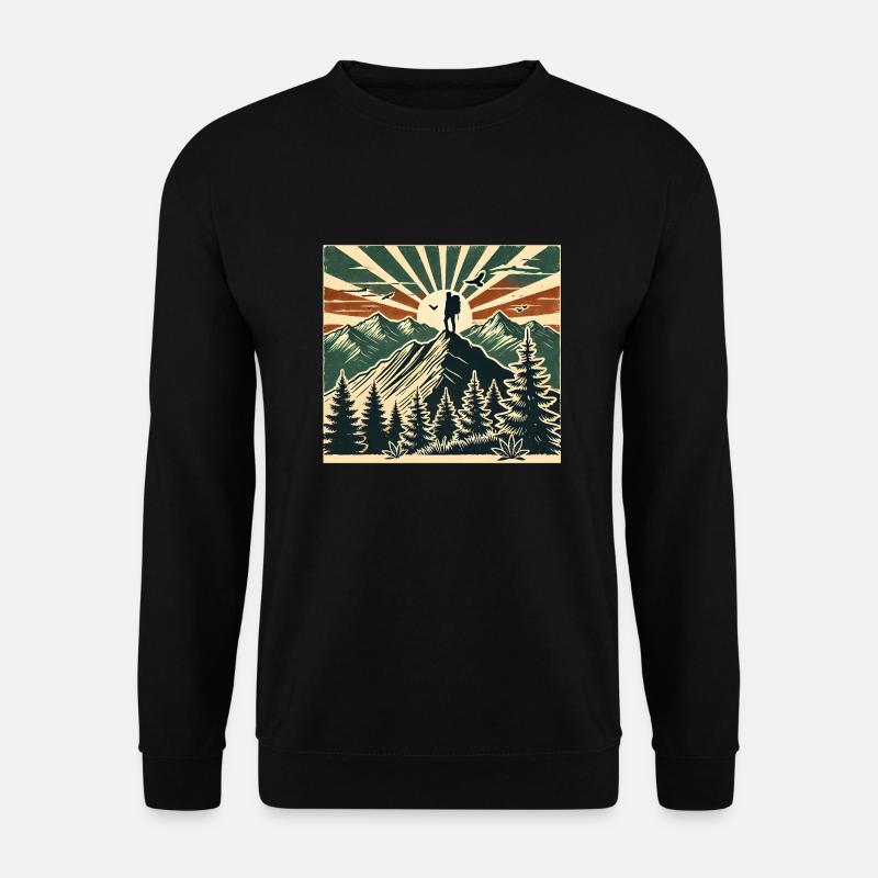 Wandern - Unisex Pullover - Schwarz
