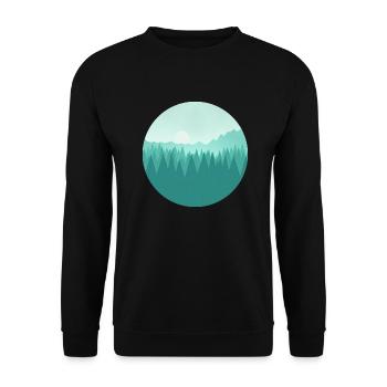 Mountain landscape - Unisex Sweatshirt - black - Front - Alina (178cm) & Michal (187cm)