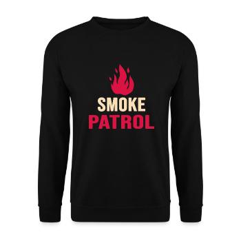 Grilling Grillmaster smoke grills BBQ charcoal - Unisex Sweatshirt - black - Front - Alina (178cm) & Michal (187cm)