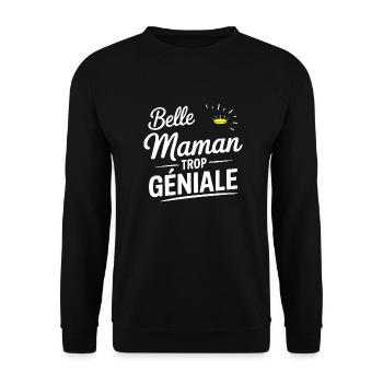 Beautiful mom too awesome - Unisex Sweatshirt - black - Front - Alina (178cm) & Michal (187cm)