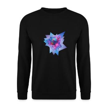 Impulsion fractale - Sweat-shirt Unisexe - noir - Devant - Alina (178cm) & Michal (187cm)