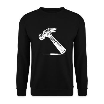 La créativité a besoin d’un marteau de menuisier - Sweat-shirt Unisexe - noir - Devant - Alina (178cm) & Michal (187cm)