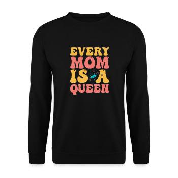 Chaque maman est une reine - Sweat-shirt Unisexe - noir - Devant - Alina (178cm) & Michal (187cm)