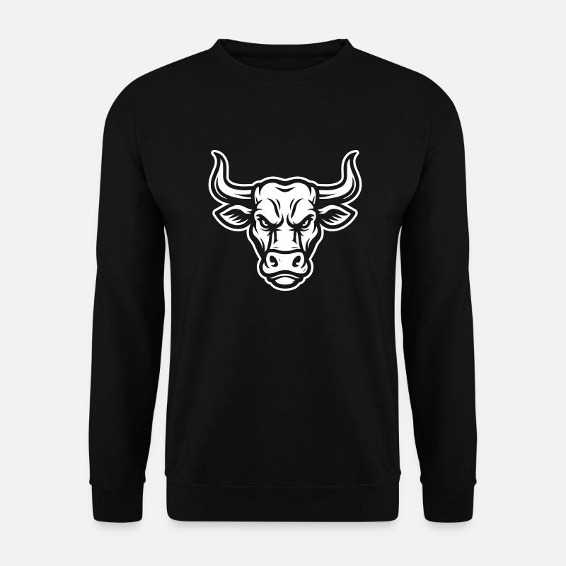 Bulle Stier Kopf - Unisex Pullover - Schwarz