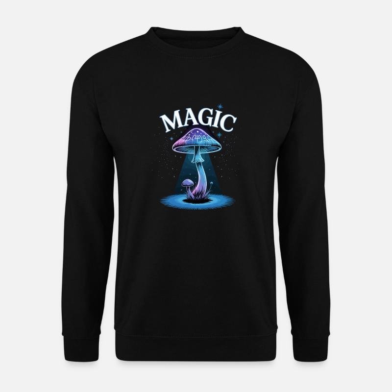 Magic mushroom in starlight - Unisex Sweatshirt - black