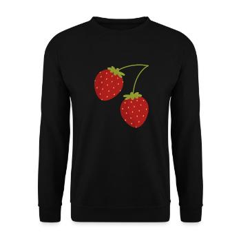 Fraises - Sweat-shirt Unisexe - noir - Devant - Alina (178cm) & Michal (187cm)