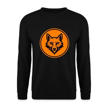 Fuchs Kopf Icon - Unisex Pullover - Schwarz - Vorne - Alina (178cm) & Michal (187cm)