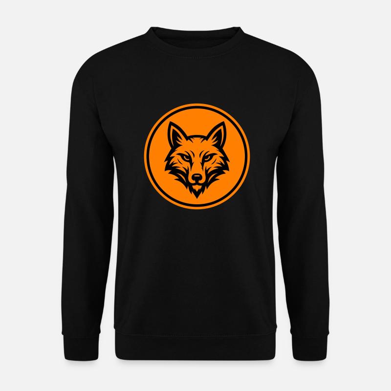 Fuchs Kopf Icon - Unisex Pullover - Schwarz