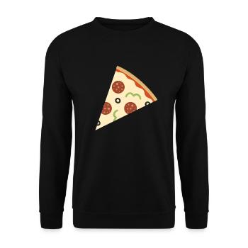 Tranche de pizza - Sweat-shirt Unisexe - noir - Devant - Alina (178cm) & Michal (187cm)
