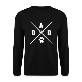 dog dad - Unisex Pullover - Schwarz - Vorne - Alina (178cm) & Michal (187cm)