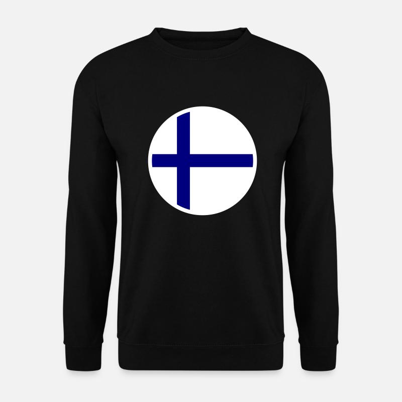 Finnland Fahne Flagge - Unisex Pullover - Schwarz