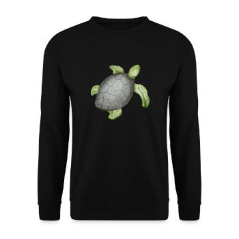 watercolor - Unisex Pullover - Schwarz - Vorne - Alina (178cm) & Michal (187cm)