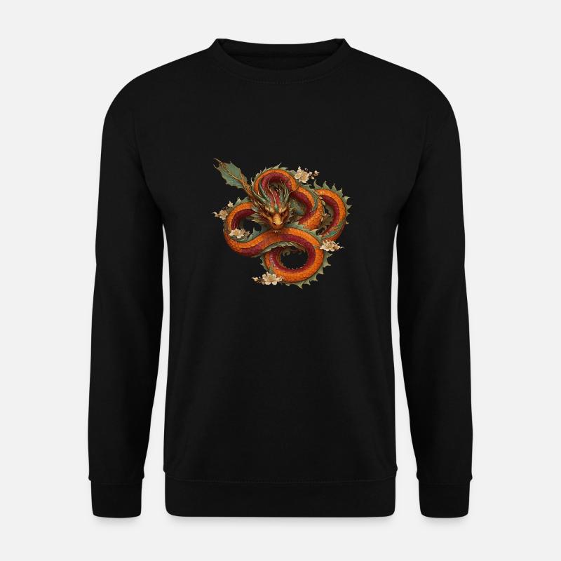 Roter Drache - Unisex Pullover - Schwarz