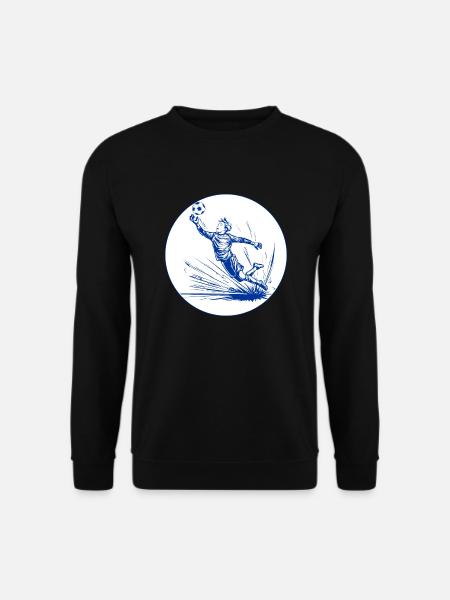Torwart (blau-weiß) - Unisex Pullover - Schwarz