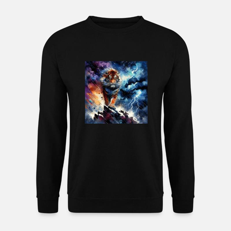 A majestic tiger - Unisex Sweatshirt - black