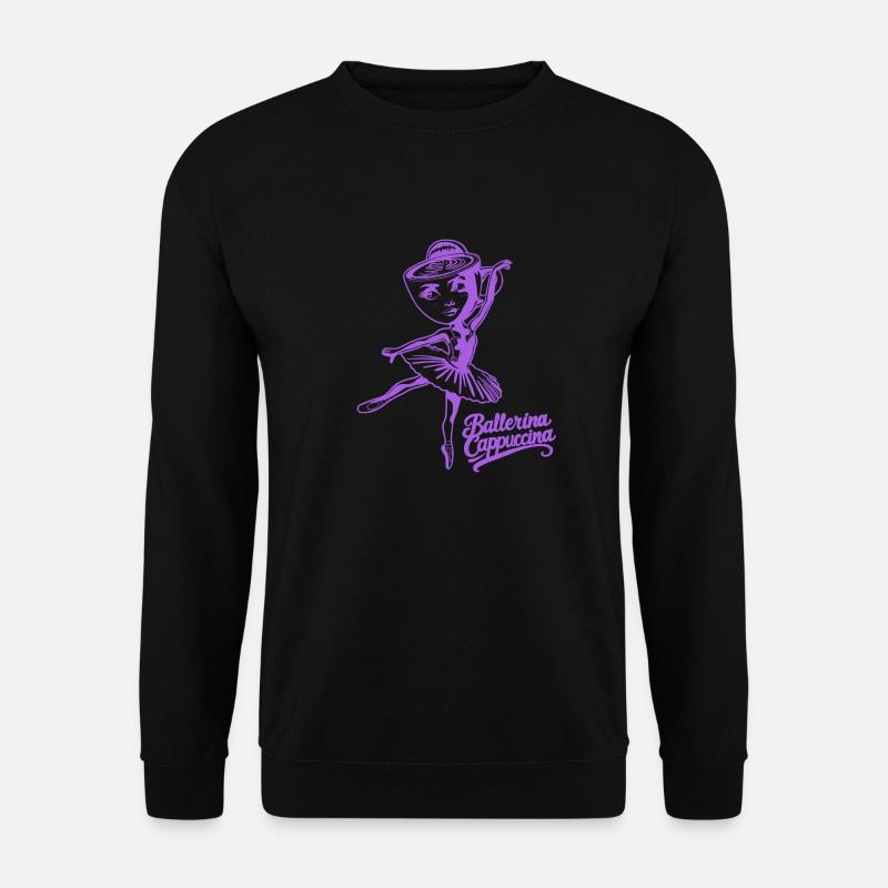 Ballerina Cappuccina - Lila - Unisex Pullover - Schwarz