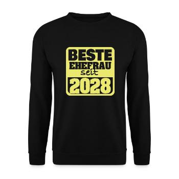 Ehe 2028 - Unisex Pullover - Schwarz - Vorne - Alina (178cm) & Michal (187cm)