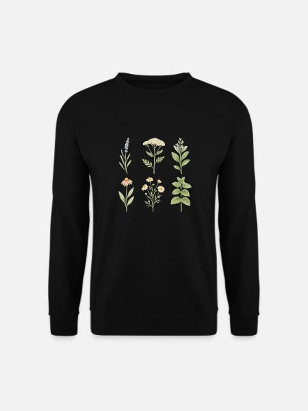 Heilkräuter-Kollektion | Botanische Vielfalt auf e - Unisex Pullover - Schwarz