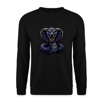Cobra – Fureur ardente | Mascotte du zodiaque urbain - Sweat-shirt Unisexe - noir - Devant - Alina (178cm) & Michal (187cm)