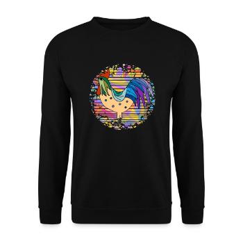 Coq - Sweat-shirt Unisexe - noir - Devant - Alina (178cm) & Michal (187cm)