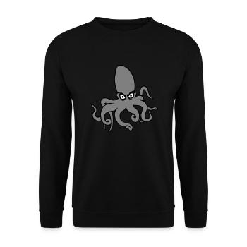 Pieuvre, pieuvre, pieuvre, céphalopode, mauvais œil - Sweat-shirt Unisexe - noir - Devant - Alina (178cm) & Michal (187cm)