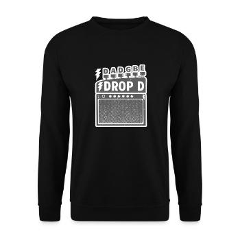 Drop D guitar tuning - Unisex Sweatshirt - black - Front - Alina (178cm) & Michal (187cm)