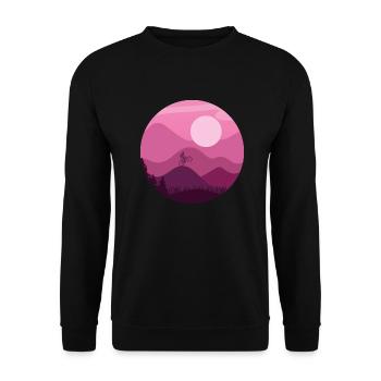 Mountain Biker - Unisex Sweatshirt - black - Front - Alina (178cm) & Michal (187cm)